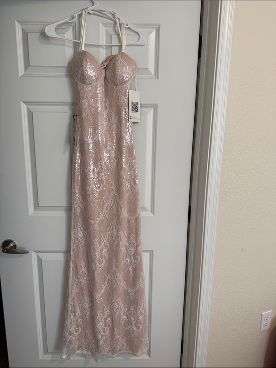 Macy's Dresses & Skirts - Macy's Blush Pink Sequin Lace Strapless Evening Gown